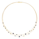 Collier Cubetinos von BERND WOLF aus 24-Karat-goldplattiertem Sterlingsilber mit Spinell, Designlinie Cubes.