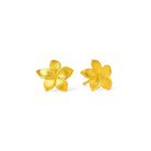 Ohrstecker Franca von BERND WOLF aus 14-Karat-Gold, Designlinie Frangipani.