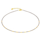 Halskette Clini von BERND WOLF aus 24-Karat-goldplattiertem Sterlingsilber mit Labradorit, Designlinie Cleopatra.