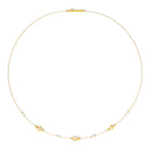 Collier Spirini von BERND WOLF aus 24-Karat-goldplattiertem Sterlingsilber mit Süßwasserperle, Designlinie Twisted.