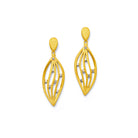 Ohrhänger Selma von BERND WOLF aus 24-Karat-goldplattiertem Sterlingsilber mit Zirkonia, Designlinie Swing.