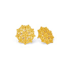 Ohrstecker Cerisola von BERND WOLF aus 24-Karat-goldplattiertem Sterlingsilber mit Zirkonia, Designlinie Flowertimes.