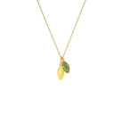 Kette mit Anhänger Marcinni von BERND WOLF aus 24-Karat-goldplattiertem Sterlingsilber mit Labradorit, Designlinie Navette.
