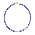 Halskette Cusoli von BERND WOLF aus 24-Karat-goldplattiertem Sterlingsilber mit Lapislazuli, Designlinie Cubes.