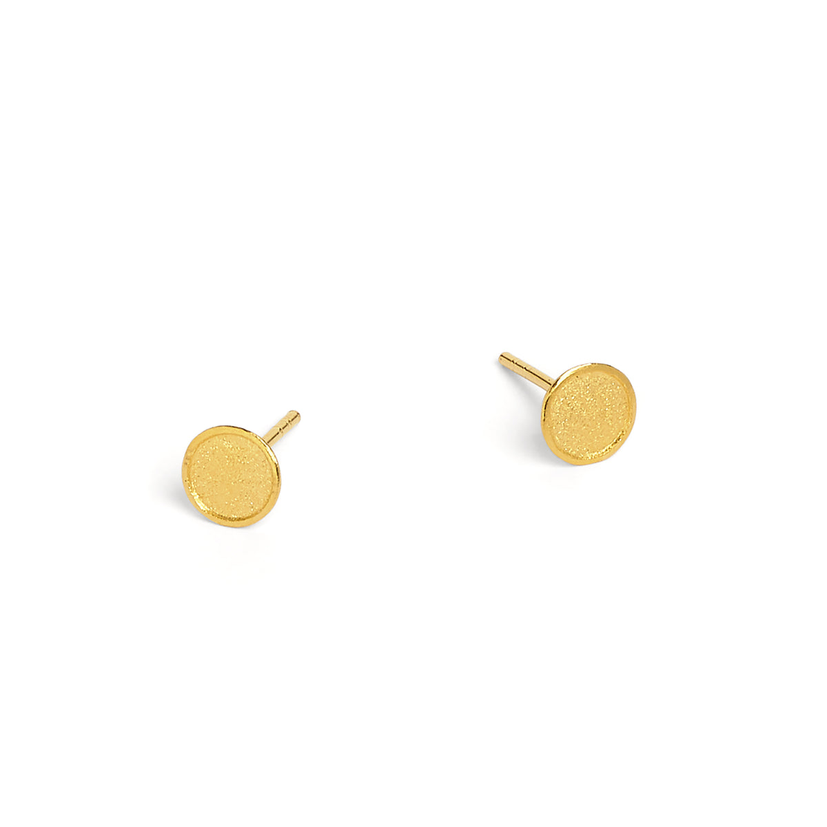 Ohrstecker Sunini von BERND WOLF aus 24-Karat-goldplattiertem Sterlingsilber, Designlinie Sun&Moon.