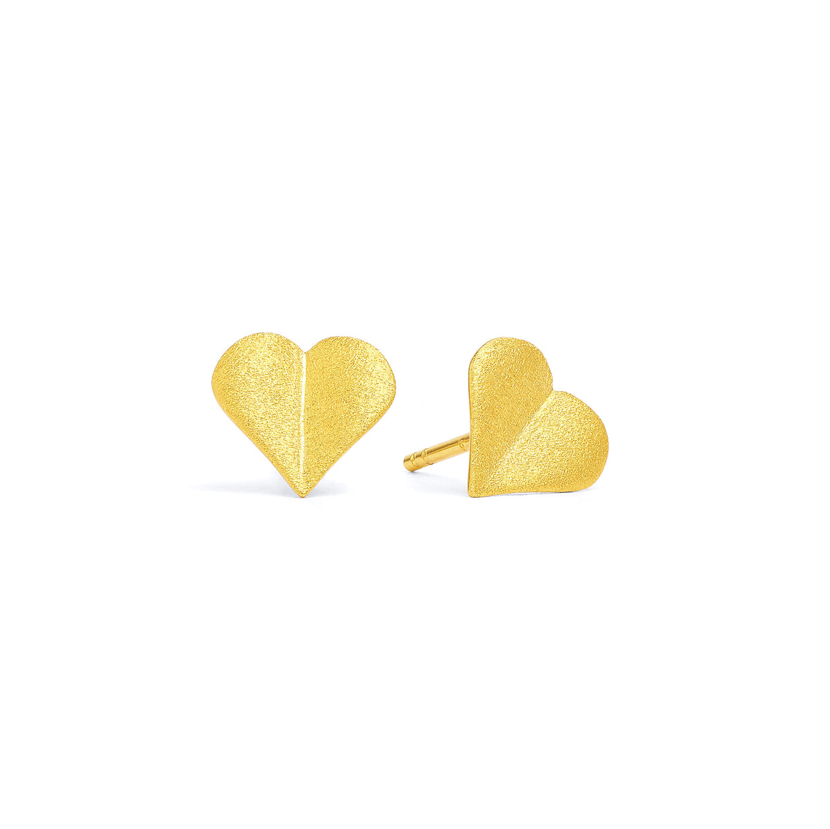 Ohrstecker Corasino von BERND WOLF aus 24-Karat-goldplattiertem Sterlingsilber, Designlinie Love.