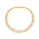 Armreif Planeas von BERND WOLF aus 24-Karat-goldplattiertem Sterlingsilber mit Süßwasserperle, Designlinie Apasiona.