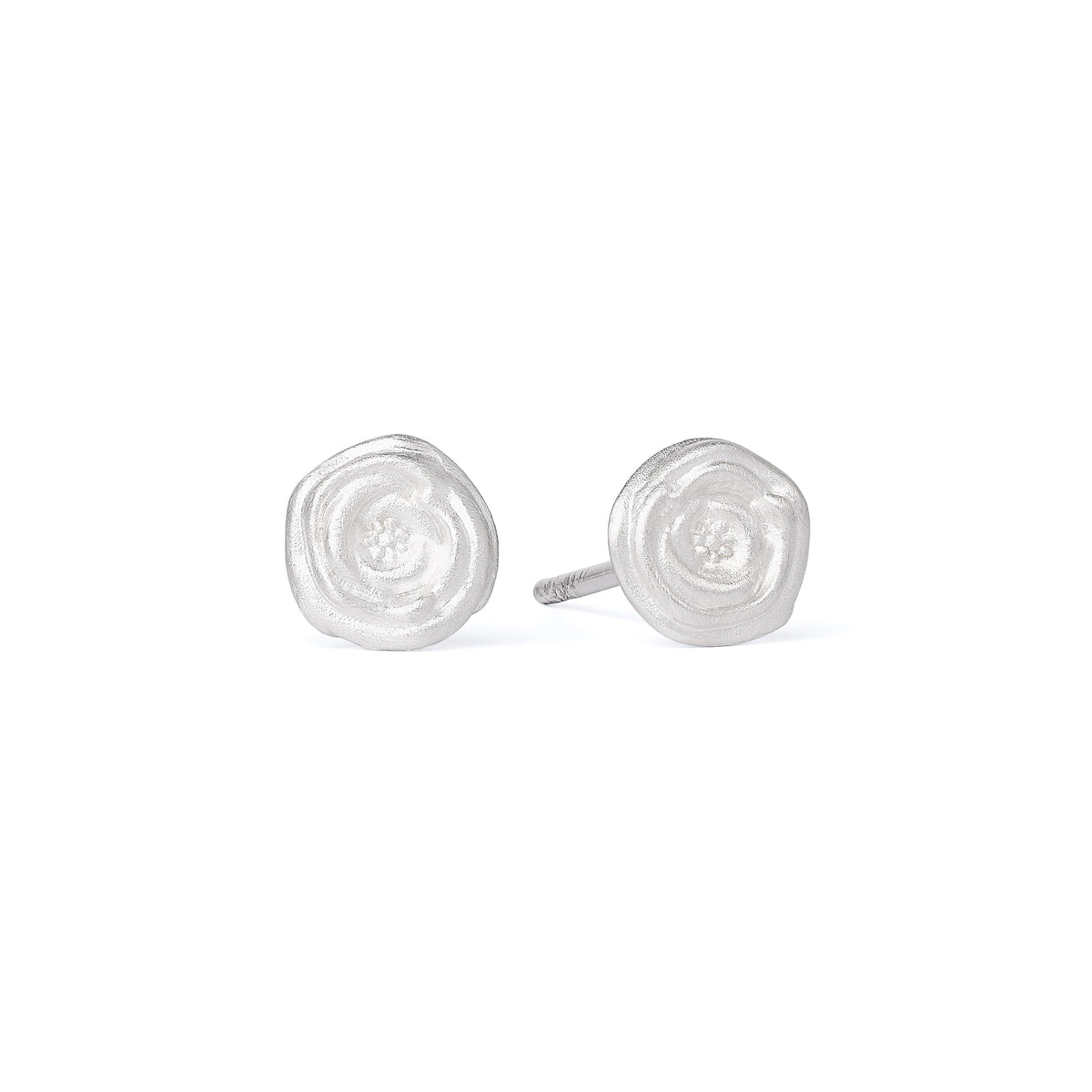 Ohrstecker Rosa von BERND WOLF aus 925er Sterlingsilber, Designlinie Rose.
