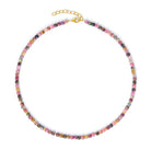 Halskette Fabricia von BERND WOLF aus 24-Karat-goldplattiertem Sterlingsilber mit Turmalin, Designlinie Cubes.