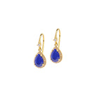 Ohrhänger Antonia von BERND WOLF aus 24-Karat-goldplattiertem Sterlingsilber mit Lapislazuli, Designlinie Aqua.