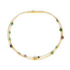 Armreif LaCiali von BERND WOLF aus 24-Karat-goldplattiertem Sterlingsilber mit Rubin-Zoisit, Designlinie Facette.