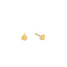 Ohrstecker Suntini von BERND WOLF aus 24-Karat-goldplattiertem Sterlingsilber mit Zirkonia, Designlinie Sun&Moon.