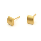 Ohrstecker Navette von BERND WOLF aus 24-Karat-goldplattiertem Sterlingsilber, Designlinie Navette.