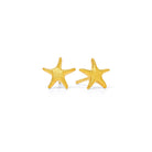 Ohrstecker Seastar von BERND WOLF aus 24-Karat-goldplattiertem Sterlingsilber, Designlinie Maritim.