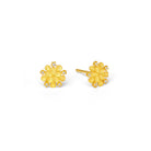 Ohrstecker Cerisi von BERND WOLF aus 24-Karat-goldplattiertem Sterlingsilber mit Zirkonia, Designlinie Flowertimes.
