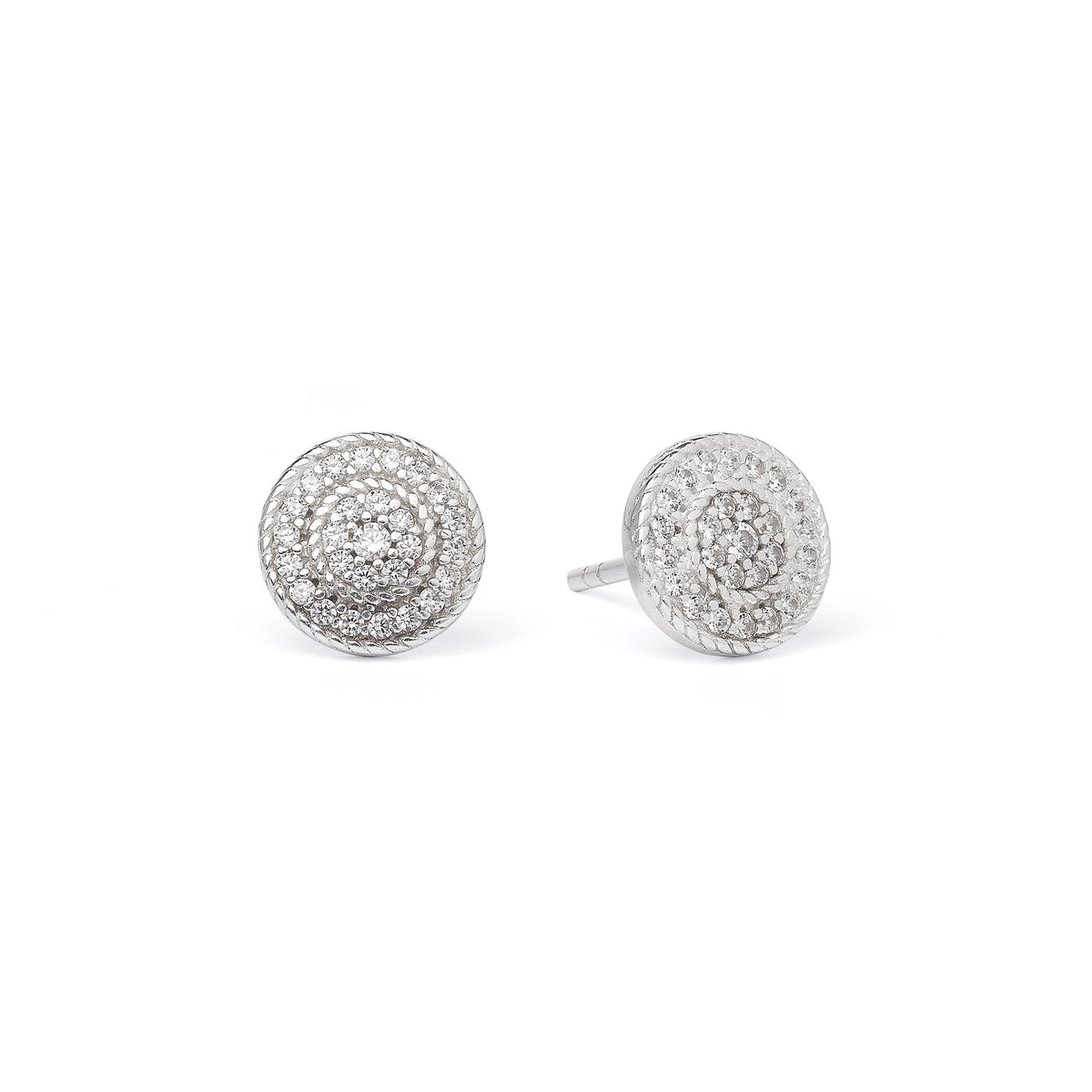 Ohrstecker Verina von BERND WOLF aus 925er Sterlingsilber mit Zirkonia, Designlinie Sparkling Pavé.