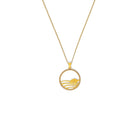Kette mit Anhänger Scallopina von BERND WOLF aus 24-Karat-goldplattiertem Sterlingsilber mit Zirkonia, Designlinie Maritim.