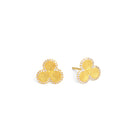 Ohrstecker Leisa von BERND WOLF aus 24-Karat-goldplattiertem Sterlingsilber mit Zirkonia, Designlinie Flowertimes.