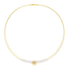Collier Alma von BERND WOLF aus 24-Karat-goldplattiertem Sterlingsilber mit Süßwasserperle, Designlinie Bergwelt.