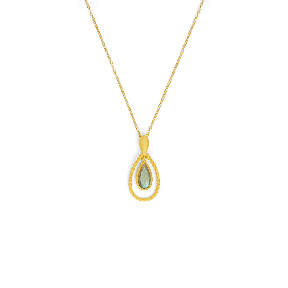 Schmuckstück von BERND WOLF aus 24-Karat-goldplattiertem Sterlingsilber.