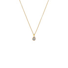 Kette mit Anhänger Antoinette von BERND WOLF aus 24-Karat-goldplattiertem Sterlingsilber mit Labradorit, Designlinie Aqua.