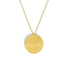 Kette mit Anhänger Liano von BERND WOLF aus 24-Karat-goldplattiertem Sterlingsilber mit Zirkonia, Designlinie Liana.