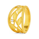 Ring Driluna von BERND WOLF aus 925er Sterlingsilber mit Zirkonia, Designlinie Leaves.