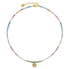 Kette mit Anhänger Spirolenis von BERND WOLF aus 24-Karat-goldplattiertem Sterlingsilber mit Turmalin, Designlinie Maritim.