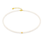 Halskette Lasuna von BERND WOLF aus 24-Karat-goldplattiertem Sterlingsilber mit Süßwasserperle, Designlinie Specials.