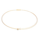 Collier SideBySide von BERND WOLF aus 24-Karat-goldplattiertem Sterlingsilber mit Süßwasserperle, Designlinie Apasiona.