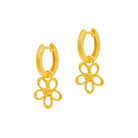 Creolen Cerosi von BERND WOLF aus 24-Karat-goldplattiertem Sterlingsilber, Designlinie Flowertimes.
