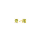 Ohrstecker Brilliani von BERND WOLF aus 24-Karat-goldplattiertem Sterlingsilber mit Peridot, Designlinie Brilliana.