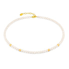 Halskette Laticia von BERND WOLF aus 24-Karat-goldplattiertem Sterlingsilber mit Süßwasserperle, Designlinie Specials.