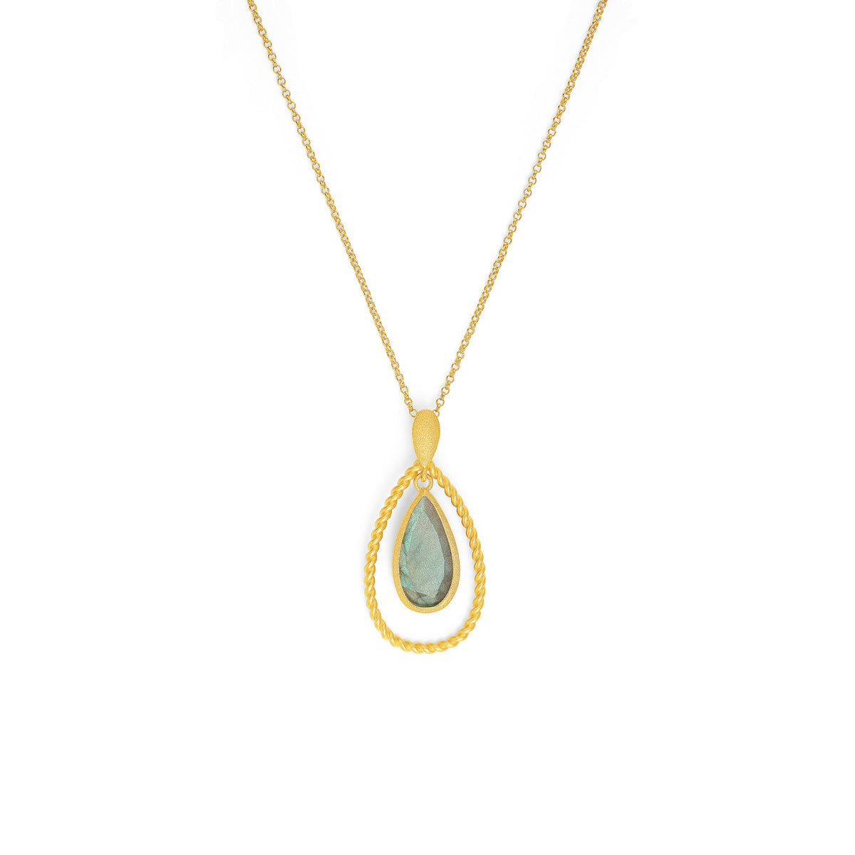 Anhänger Florenzo von BERND WOLF aus 24-Karat-goldplattiertem Sterlingsilber.