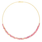 Collier Clinifee von BERND WOLF aus 24-Karat-goldplattiertem Sterlingsilber mit Turmalin pink, Designlinie Cleopatra.