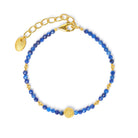 Armkette Rosi von BERND WOLF aus 24-Karat-goldplattiertem Sterlingsilber mit Kyanit, Designlinie Rose.