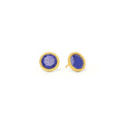 Ohrstecker Castiglia von BERND WOLF aus 24-Karat-goldplattiertem Sterlingsilber mit Lapislazuli, Designlinie Twisted.