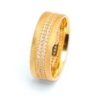 Ring Pascala von BERND WOLF aus 24-Karat-goldplattiertem Sterlingsilber mit Zirkonia, Designlinie Pavé Zirkonia.