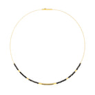 Collier Senbo von BERND WOLF aus 24-Karat-goldplattiertem Sterlingsilber mit Spinell, Designlinie Sentro.