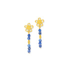 Ohrhänger Ceroli von BERND WOLF aus 24-Karat-goldplattiertem Sterlingsilber mit Kyanit, Designlinie Flowertimes.