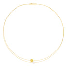 Collier Side von BERND WOLF aus 24-Karat-goldplattiertem Sterlingsilber mit Süßwasserperle, Designlinie Rose.