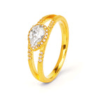 Ring Antoinette von BERND WOLF aus 24-Karat-goldplattiertem Sterlingsilber mit Zirkonia, Designlinie Aqua.