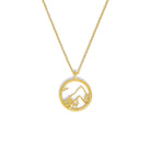 Kette mit Anhänger Bergluft von BERND WOLF aus 24-Karat-goldplattiertem Sterlingsilber, Designlinie Bergwelt.