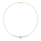 Collier Lianesca von BERND WOLF aus 24-Karat-goldplattiertem Sterlingsilber mit Süßwasserperle, Designlinie Liana.