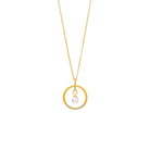 Kette mit Anhänger Circeli von BERND WOLF aus 24-Karat-goldplattiertem Sterlingsilber mit Süßwasserperle, Designlinie Pirouette.