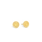 Ohrstecker Cavi von BERND WOLF aus 24-Karat-goldplattiertem Sterlingsilber mit Zirkonia, Designlinie Concave.