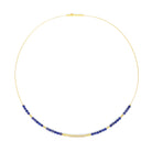 Collier Senbo von BERND WOLF aus 24-Karat-goldplattiertem Sterlingsilber mit Lapislazuli, Designlinie Sentro.