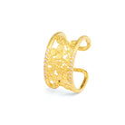 Ring Leilanna von BERND WOLF aus 24-Karat-goldplattiertem Sterlingsilber mit Zirkonia, Designlinie Flowertimes.