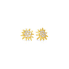 Ohrstecker Almi von BERND WOLF aus 24-Karat-goldplattiertem Sterlingsilber mit Zirkonia, Designlinie Bergwelt.