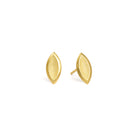 Ohrstecker Navis von BERND WOLF aus 24-Karat-goldplattiertem Sterlingsilber, Designlinie Navette.